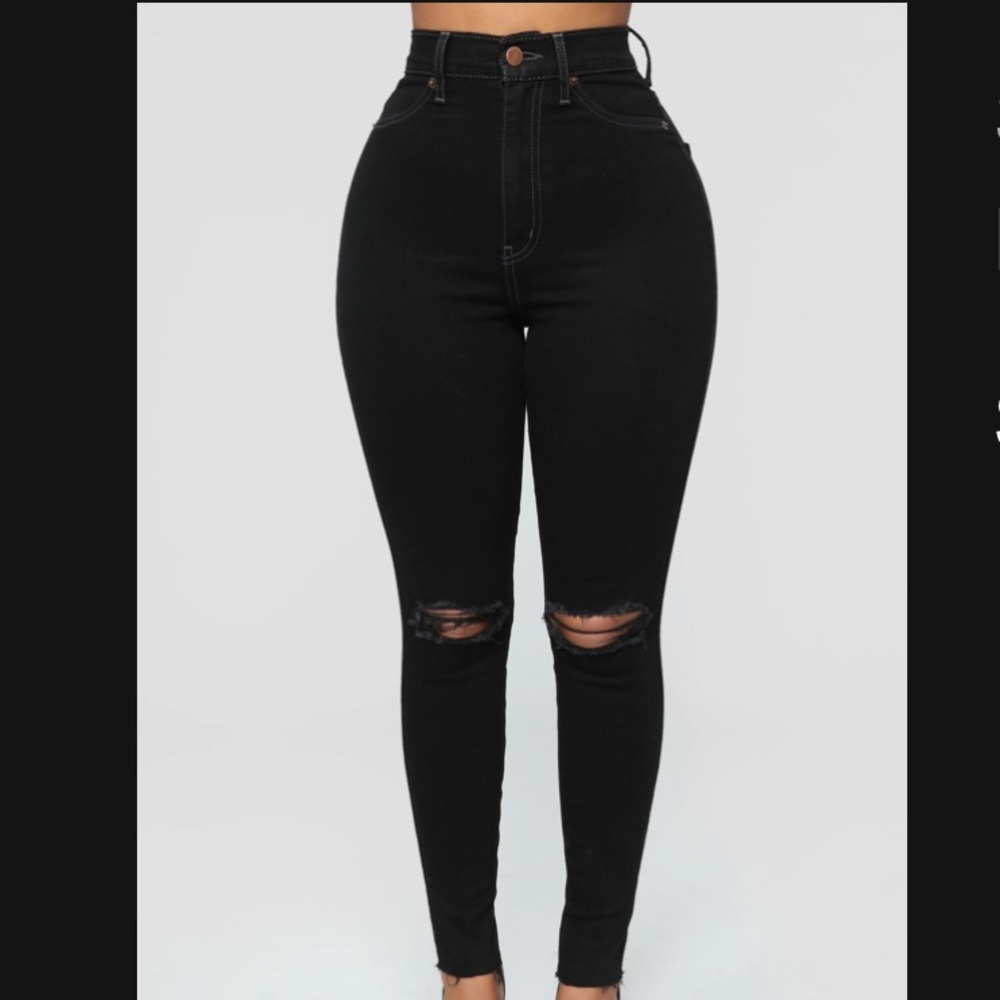 Fashion Nova She Bad Skinny Jeans Black